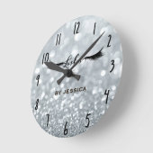 Zilver Glitter Glittery Lashes Salon op persoonlij Ronde Klok (Hoek)