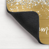 Zilver Glitter Goud Glam Naam Muismat (Hoek)