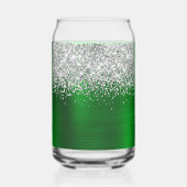 Zilver Glitter Groen Glam Naam Blikvorm Glas (Achterkant)