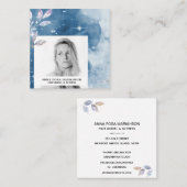 *~* Zilver Glitter Haar Model Actrice Sterren FOTO Vierkante Visitekaartje (Voorkant / Achterkant)