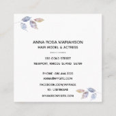 *~* Zilver Glitter Haar Model Actrice Sterren FOTO Vierkante Visitekaartje (Achterkant)