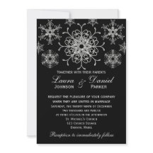 Zilver Glitter LOOK Sneeuwvlokken Trouw Uitnodigin