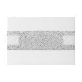 Zilver Glitter met Tekst Uitnodigingen Wikkel (Achterkant Voorbeeld)