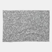 Zilver glitter Pattern niet echt glitter Theedoek (Horizontaal)