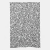 Zilver glitter Pattern niet echt glitter Theedoek (Verticaal)