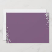 Zilver Glitter Plum Paars First Commune Foto Kaart (Achterkant)