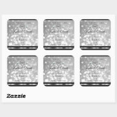 Zilver Glitter Product Label Sparkle Diamonds Logo (Vel)
