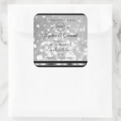 Zilver Glitter Product Label Sparkle Diamonds Logo (Tas)