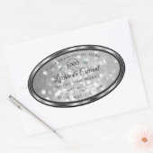 Zilver Glitter Product Label Sparkle Diamonds Logo (Envelop)