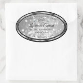 Zilver Glitter Product Label Sparkle Diamonds Logo (Tas)