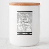 Zilver Glitter Product Label Sparkle Diamonds Logo Voedselcontainer Etiket (Voorkant)