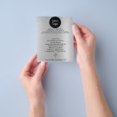 Zilver Glitter Schoonheidssalon Flyer (Hand)