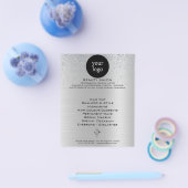 Zilver Glitter Schoonheidssalon Flyer (Enkel)