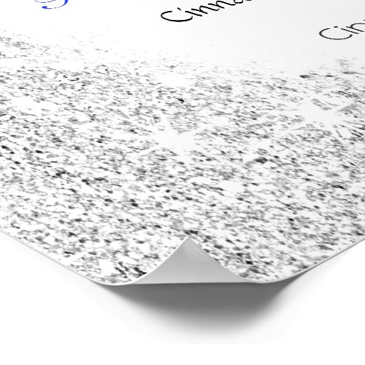 Zilver Glitter, Signature Cocktails, Op Maat Poster (Hoek)