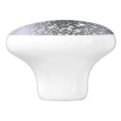Zilver glitter sparkles elegant glazuur keramische knop (Zijkant)