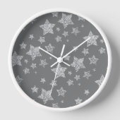 Zilver glitter sparkles Stars patroon licht grijs (Voorkant)