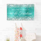 Zilver Glitter Turquoise Folie 40 & Fabulous Spandoek (Insitu)