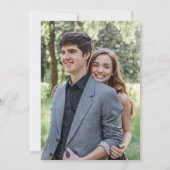 Zilver Glitter Turquoise Ombre  Save The Date (Achterkant)