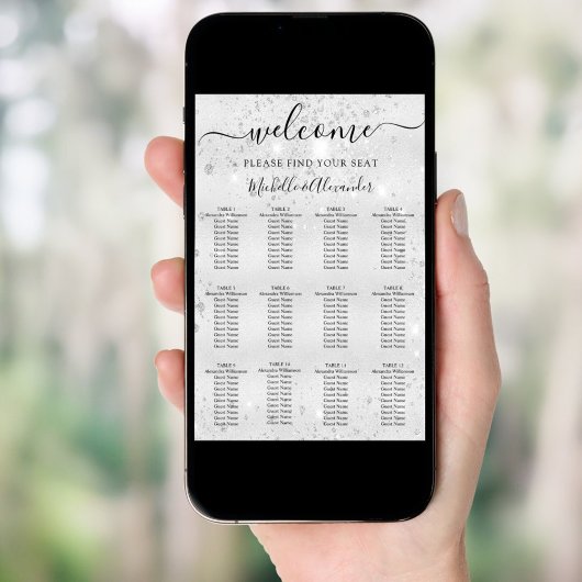 Zilver glitter-zgn. bruinkoolzaaigoed poster