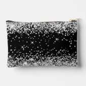Zilver Glitter Zwart Etui (Achterkant)