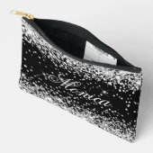 Zilver Glitter Zwart Etui (Open)