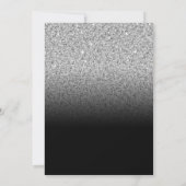 Zilver Glitter Zwart Ombre Save The Date (Achterkant)
