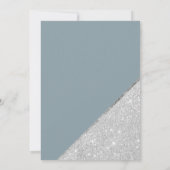 Zilver glitters blauw wijzig de datum probeer opni save the date (Achterkant)