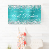 Zilver Glitters Turquoise Blauwe Folie 40 & Fabulo Spandoek (Insitu)