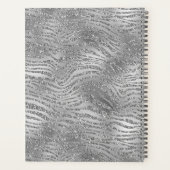 Zilver Glitz Zebraprint Planner (Achterkant)