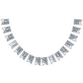 Zilver God Bless 6 Letters Naam Doop Eerste Commun Vlaggetjes (Alle)