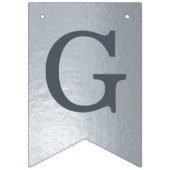 Zilver God Bless 6 Letters Naam Doop Eerste Commun Vlaggetjes (Eerste vlag)