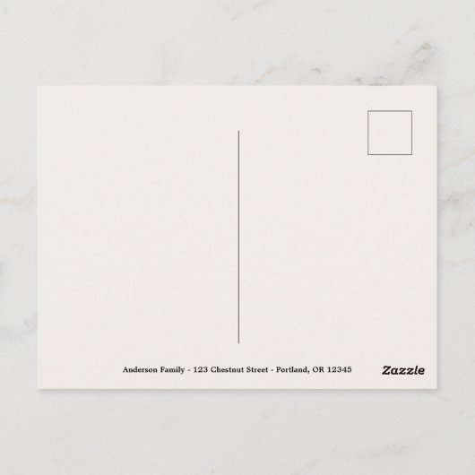 Zilver Goud Artistieke Kerst Save the Date Briefkaart (Achterkant)