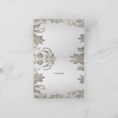 Zilver Goud Bloemen Dank u kaart (Binnen)