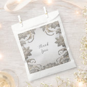 Zilver Goud Bloemen Favoriet Zak Bedankzakje (Geknipt)