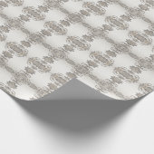 Zilver Goud Bloemen Inpakpapier (Hoek)