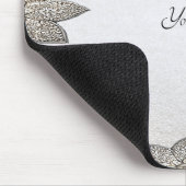 Zilver Goud Bloemen Mousepad Muismat (Hoek)