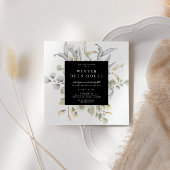 Zilver Goud Bloemig Elegant Vierkant Open Huis Kaart