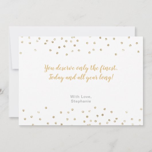 Zilver Goud Confetti Fotocollage 50e Verjaardag Kaart (Achterkant)