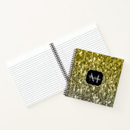 Zilver goud donkere glinstering glitters ombre Mon Notitieboek