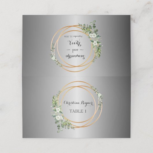 Zilver & Goud: Een Bloemenaffaire - Verbluffende B Plaatskaartje (Buitenkant ongevouwen)