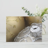 Zilver & goud, een kerstkaart (Staand voorkant)