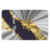 Zilver & goud Fleur dy Lys Magneet (Horizontaal)