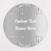 Zilver Goud Glitter Fonkelende Sticker Aangepaste  (Design 1)
