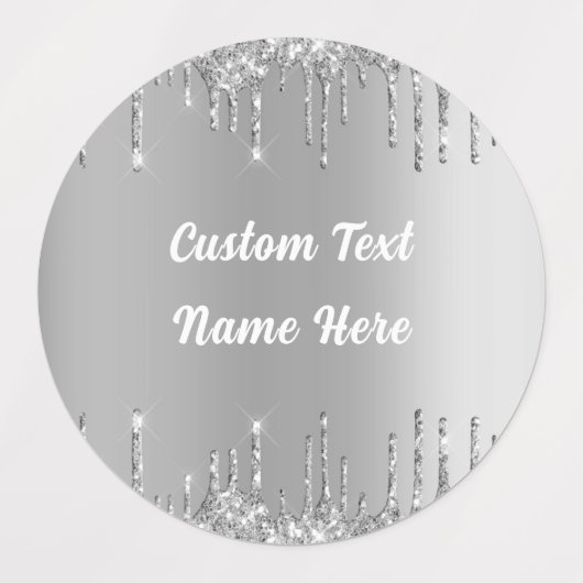 Zilver Goud Glitter Fonkelende Sticker Aangepaste  (Design 3)