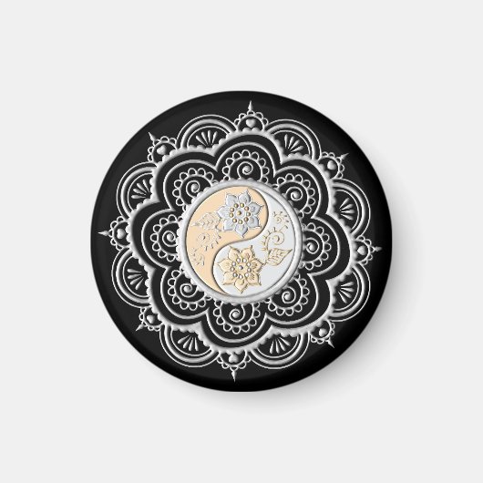 Zilver & Goud Mandala Magneet (Voorkant)