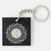 Zilver & Goud Mandala Sleutelhanger (Achterkant)
