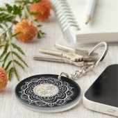 Zilver & Goud Mandala Sleutelhanger (Voorkant Rechts)