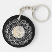 Zilver & Goud Mandala Sleutelhanger (Achterkant)