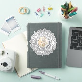 Zilver & Goud Mandala Sticker (iPad Cover)