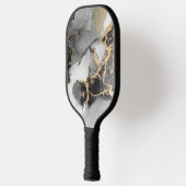Zilver & Goud Marmer Steen Pickleball Paddle (Links)